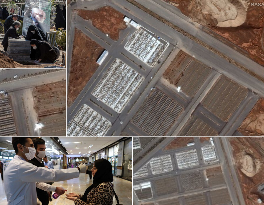 Ảnh vệ tinh chôn bệnh nhân nhiễm Covid-19 ở Iran